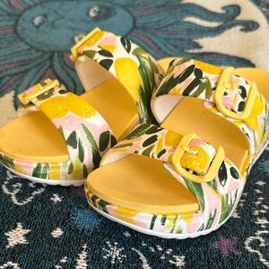 Dansko Women’s Yellow Floral Sandals